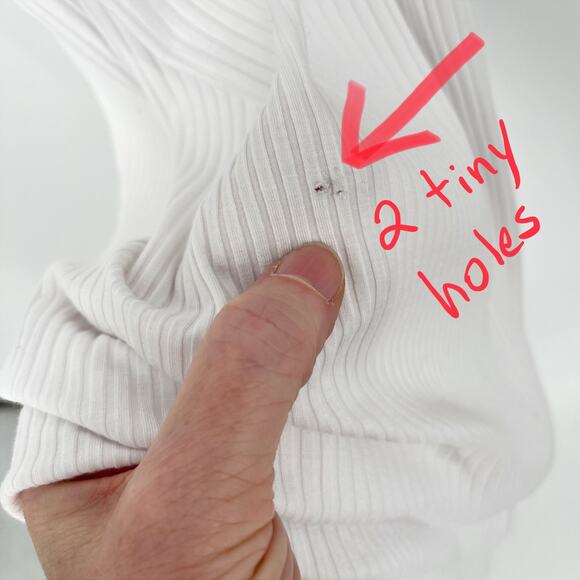 Enza Costa Women's Rayon Wide Leg Pants Elastic Waist NEW Sz M White Rib Knit - Picture 4 of 10